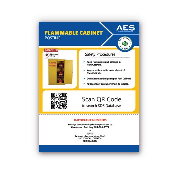 Decal - Flammable Cabinet Posting