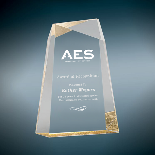 Award - AES - Customizable Clear Acrylic Wedge