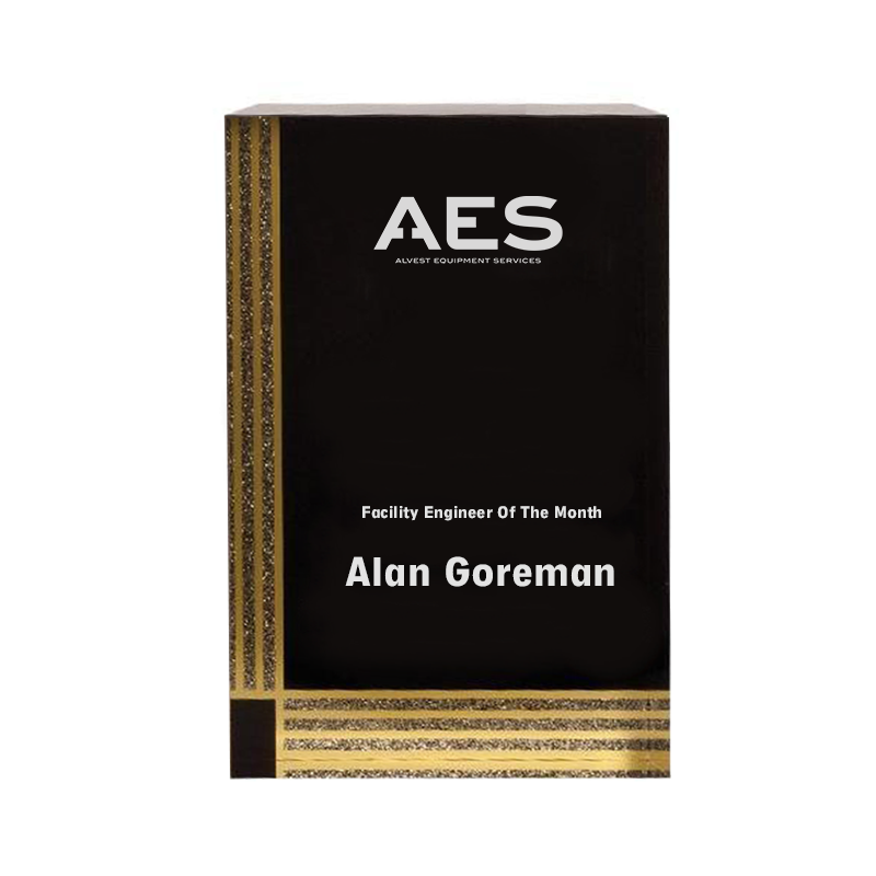 Award - AES - Customizable Black Acrylic Rectangle