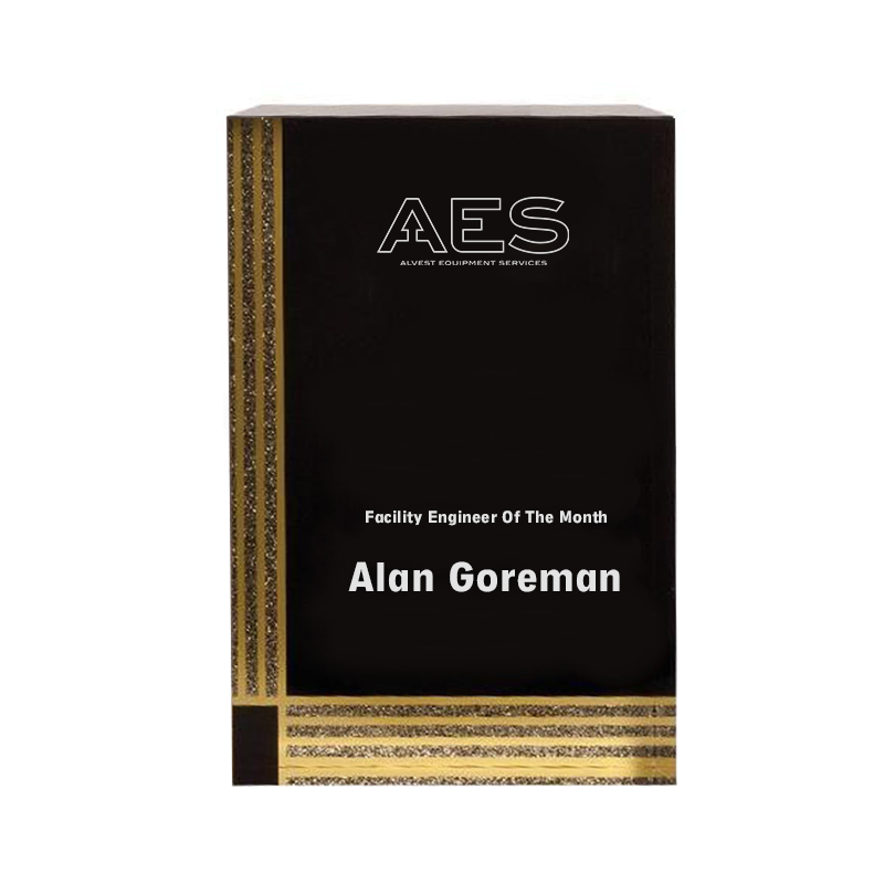 Award - AES - Customizable Black Acrylic Rectangle