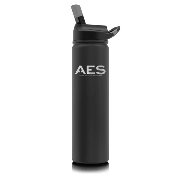 SIC - AES - 27oz Black Water Bottle