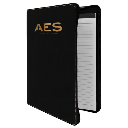 Leather Portfolio Notebook with Zipper - AES