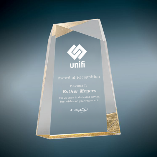 Award - Unifi - Customizable Clear Acrylic Wedge