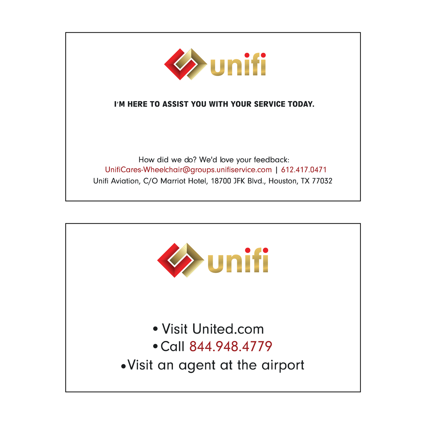 Business Card - Unifi - Wheelchair