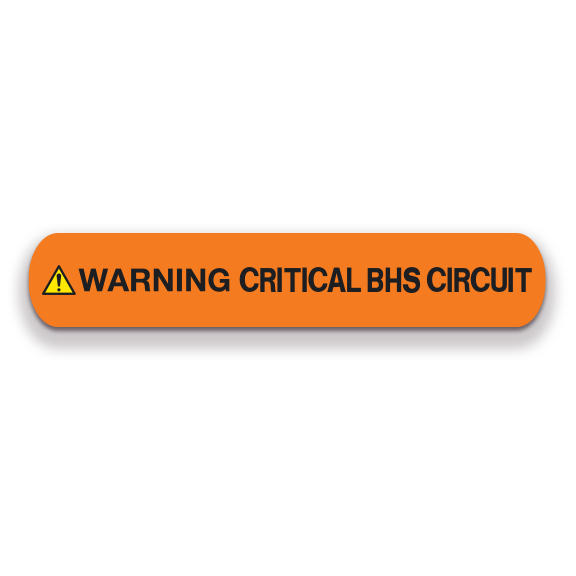 Decal - Critical BHS Circuit