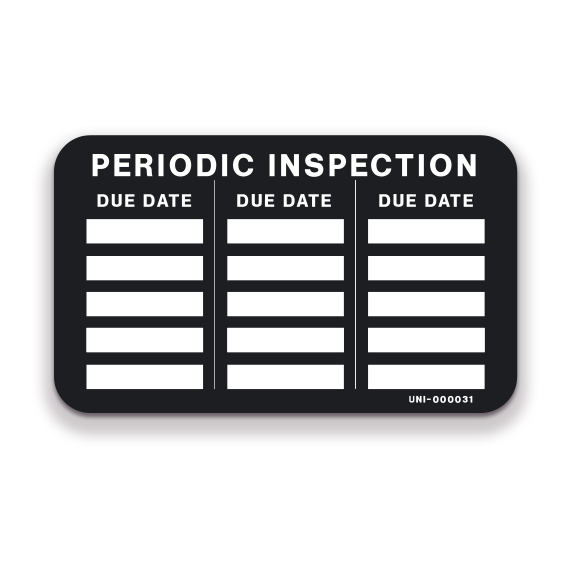 Periodic Inspection Nameplate