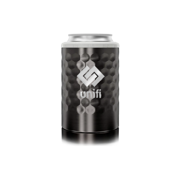 SIC - Unifi - 12oz Hammered Gunmetal Can Cooler