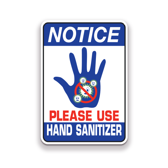 Decal - Notice Please Use Hand Sanitizer