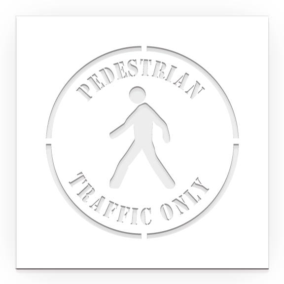 Stencil - Pedestrian Traffic Only