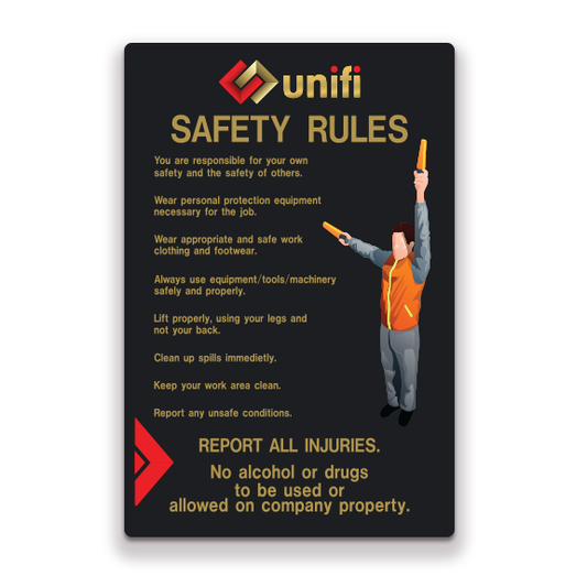 Decal - Unifi - Safety Rules