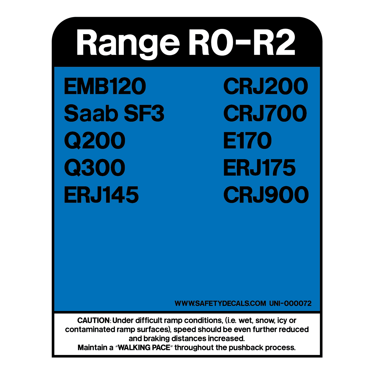 Decal - GSE ID/Warning Panel R0-R2